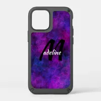 Personalized Black and Purple Abstract Bubbles   Speck iPhone 12 Mini Case