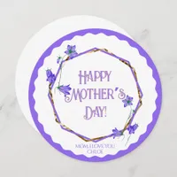 Happy Mother’s Day - Purple bellflowers and gold - Card