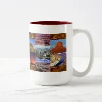 Arizona Desert Collage Two-Tone Coffee Mug