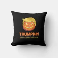 Halloween Trumpkin - Make Halloween Great Again De Throw Pillow
