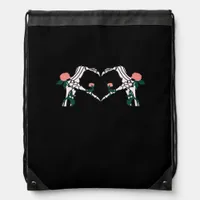 Never Wilts – Skeleton Hands Roses  Drawstring Bag