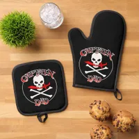 Captain Dad  Oven Mitt & Pot Holder Set