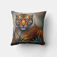 The Jungle's Flame Throw Pillow