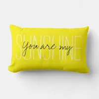 You are my Sunshine| Yellow Lumbar Pillow