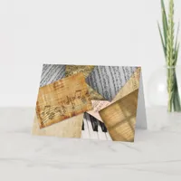 Personalized Happy Birthday Vintage Piano Music Card