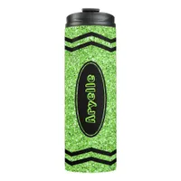 Custom Kids Apple Green Glitter Crayon Tumbler