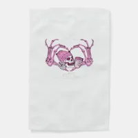Halloween Skull Heart Hands Skeleton Beanie Garden Flag