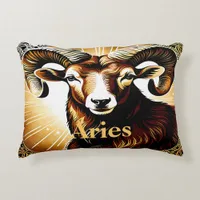 Aries sign of the zodiac accent pillow