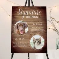 Pet Dog Wedding Signature Drinks Custom Photo Bar Foam Board