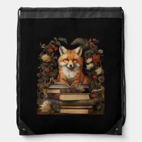 Cottagecore Aesthetic Book Lover Goblincore Retro  Drawstring Bag