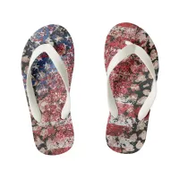 *~* Kids AP27 Stars Stripes USA Flag Leopard  Kid's Flip Flops