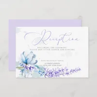RECEPTION | Watercolor Lavender -Dusty Blue Floral Invitation