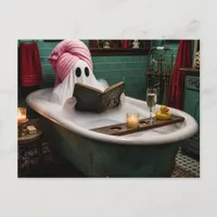 Ghost in the Bubblebath Postcard
