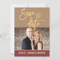 Far Fetched colors Wedding Save the Date photo