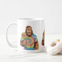 Hippie Sasquatch With Sunflower Coffee Mug