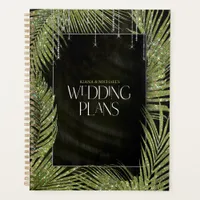 Jewel Palm Leaf Wedding Green ID830 Planner