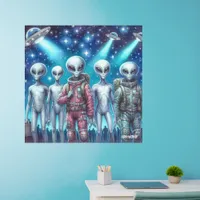 Out-of-This-World Galactic Crew Alien Wall Decal