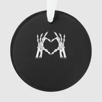 Halloween Skeleton Heart Hand Minimal Look Ornament