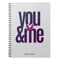 You & Me Personalized Valentine's Day Notebook