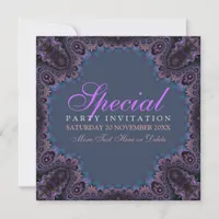 Exotic Dark Gothic Goddess Party  Invitation