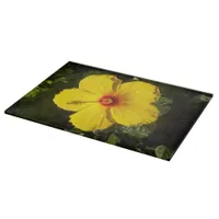 Yellow Hibiscus Flower Cutting Board