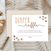 Diaper Raffle Coffee Themed Baby Shower Card 