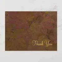 Colored Maple Leaves Thank You Postcard