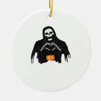 Skeleton Hand Heart Follower Classic Ceramic Ornament