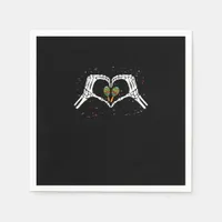 Skeleton Hand Heart Maracas Cinco De Mayo Mexican  Napkins