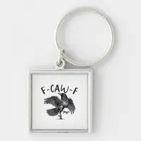 Gothic Funny F Caw F Crow Aesthetic Casual Look Keychain