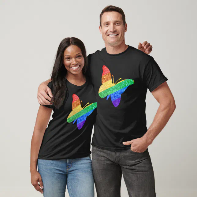 Pride LGBTQA+ rainbow butterfly T-Shirt