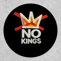 No Kings Anti Minimal Clean Design Patch
