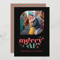 Classic Colorways Modern Retro Christmas Photo Holiday Card