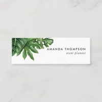Tropical Greenery Foliage Mini Business Card