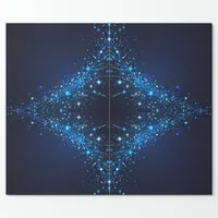 Whimsical Cute Sparkles on Deep Blue  Wrapping Paper