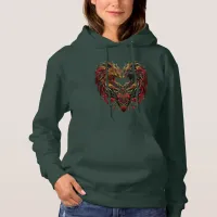 Enchanted Dragon Stain Glass Design Hoodie