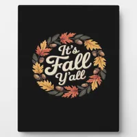 It’s Fall Y’all Halloween Bats Pumpkin Trendy Plaque