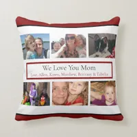 Personalized Family Photos   Throw Pillow