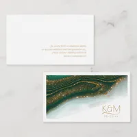 Abstract Glitter Strata Wedding Website Gr ID903 Enclosure Card