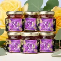 Elegant 33rd Amethyst Wedding Anniversary Honey Jar Favors