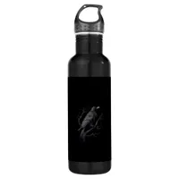 Crow, F-Caw-F Funny Bird Moon Gothic Adult Humor T Stainless Steel Water Bottle