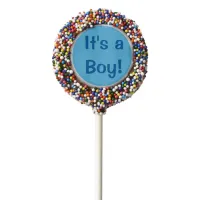 It's a Boy! Yummy Sprinkled Lollipops! Chocolate Covered Oreo Pop