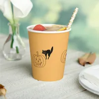 Paper Cup - Pumpkin and Black Cat
