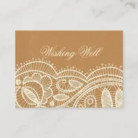 Lace and Kraft Paper Wedding Enclosure Card