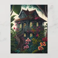 The House in a Tropical Paradise Postcard
