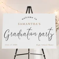 Modern Script Name Year Welcome Graduation Party Foam Board