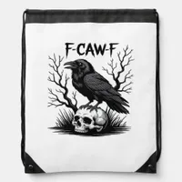 F-Caw-F Essential Vintage Cool Drawstring Bag