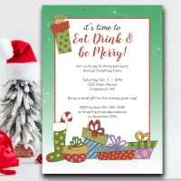 Retro Christmas Presents Invitation