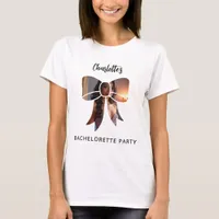 Bow photo Bachelorette Party T-Shirt