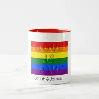 Love is Love Gay Pride Two-Tone Coffee Mug